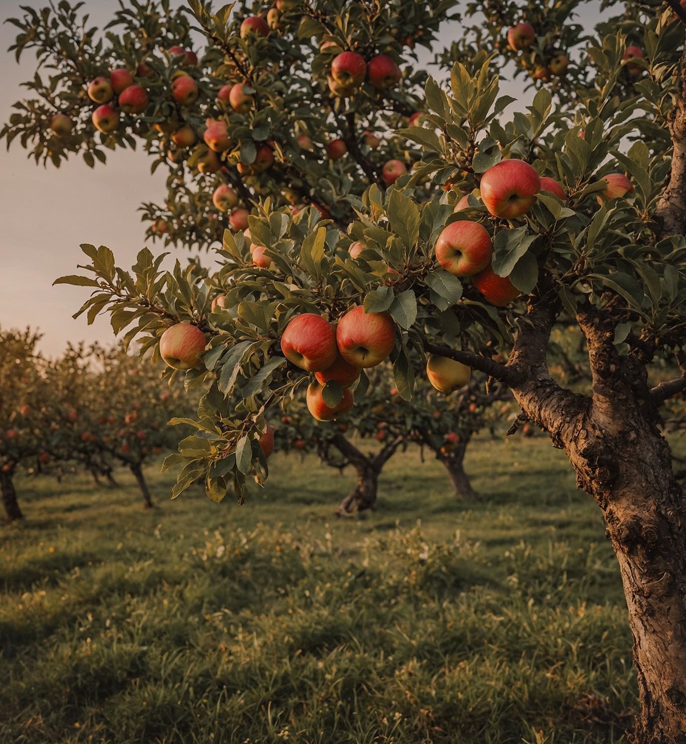 Ekološki voćnjak jabuka preko 12 sorti zasađeno na imanju u Porta Botanici